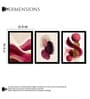 Modern Geometric & Botanical Wall Art Framed Set of 3