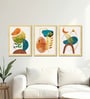 Abstract Botanical Framed Wall Art Set of 3