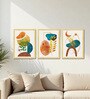 Abstract Botanical Framed Wall Art Set of 3