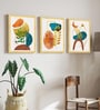 Abstract Botanical Framed Wall Art Set of 3
