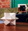 Minimalist Geometric White Resin Decorative Sculpture