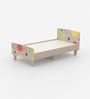Minimalist Kids Single Bed in Oak and Multicolor