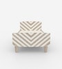 Minimalist Kids Single Bed in Oak and White Stripes