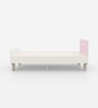 Minimalist Kids Single Bed in White and Pink Stripes