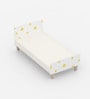 Minimalist Kids Single Bed in White and Yellow