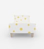 Minimalist Kids Single Bed in White and Yellow
