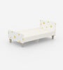Minimalist Kids Single Bed in White and Yellow
