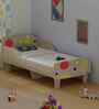 Minimalist Kids Toddler Bed in Oak and Multicolor  Finish