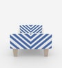 Minimalist Kids Toddler Bed in White and Blue Stripes