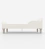 Minimalist Kids Toddler Bed in White and Yellow Finish
