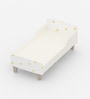 Minimalist Kids Toddler Bed in White and Yellow Finish