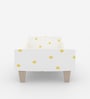 Minimalist Kids Toddler Bed in White and Yellow Finish