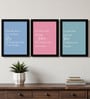 Rise Achieve Shine Quote Wall Art Framed Set of 3