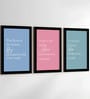 Rise Achieve Shine Quote Wall Art Framed Set of 3