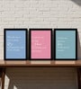 Rise Achieve Shine Quote Wall Art Framed Set of 3