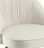 Minimalist Velvet Fabric Dining Chair In Beige Colour