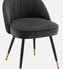 Minimalist Velvet Fabric Dining Chair In Black Colour