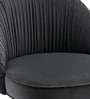 Minimalist Velvet Fabric Dining Chair In Black Colour