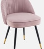 Minimalist Velvet Fabric Dining Chair In Grey Colour