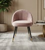 Minimalist Velvet Fabric Dining Chair In Grey Colour