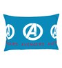 Avengers Themed Double Bedsheet with 2 Pillow Cover in Blue Colour