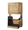 Minister Wooden Shelf Table Lamp With Wood Base