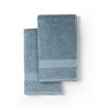 Mint Breeze 100% Organic Cotton Solid 550 GSM Hand Towels Pack of 2