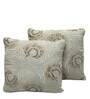 Green Textured Cotton 16 X 16 Inches Cushion Covers (Set Of 2)