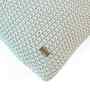 Mint Cream & Silver Green 100% Cotton Moss Marld 12X20 Inches Knitted Cushion Cover