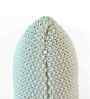 Mint Cream & Silver Green 100% Cotton Moss Marld 12X20 Inches Knitted Cushion Cover