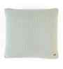 Mint Cream & Silver Green 100% Cotton Moss Marld 16X16 Inches Knitted Cushion Cover