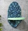 Mint Green & Blue Vintage Looks Handmade Carving Pooja Shelf