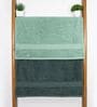 Mint Green & Grey Cotton Solid  500 GSM Bath Towels Pack of 2