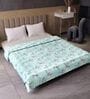 Mint Green Cotton Floral 120 Gsm Double Dohar