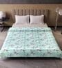 Mint Green Cotton Floral 120 Gsm Double Dohar