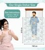 Mint Green Cotton Floral 120 Gsm Single Dohar