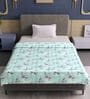 Mint Green Cotton Floral 120 Gsm Single Dohar
