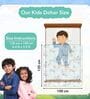 Mint Green Cotton Floral 120 Gsm Single Kids Dohar