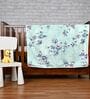 Mint Green Cotton Floral 120 Gsm Single Kids Dohar
