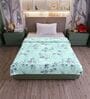Mint Green Cotton Floral 120 Gsm Single Kids Dohar