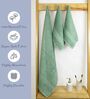 Mint Green Cotton Solid  500 GSM Bath & Hand Towels Pack of 3 (1Bath 2 Hand)