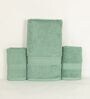Mint Green Cotton Solid  500 GSM Bath & Hand Towels Pack of 3 (1Bath 2 Hand)