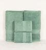 Mint Green Cotton Solid  500 GSM Bath & Hand Towels Pack of 4 (2 Bath 2 Hand)