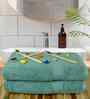 Mint Green Cotton Solid  500 GSM Bath Towels Pack of 2