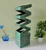 Mintblue Handmade Wooden Tabe Lamp With Geometrical Ladder Fengshu Design