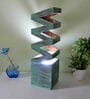 Mintblue Handmade Wooden Tabe Lamp With Geometrical Ladder Fengshu Design
