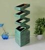 Mintblue Handmade Wooden Tabe Lamp With Geometrical Ladder Fengshu Design