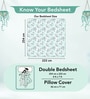 Mint Green Floral 144 Tc Cotton Double Bedsheet With 2 Pillowcovers