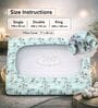 Mint Green Floral 144 Tc Cotton Elastic Fitted Double Bedsheet With 2 Pillowcovers