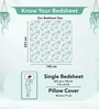 Mint Green Floral 144 Tc Cotton Single Bedsheet With Pillowcover